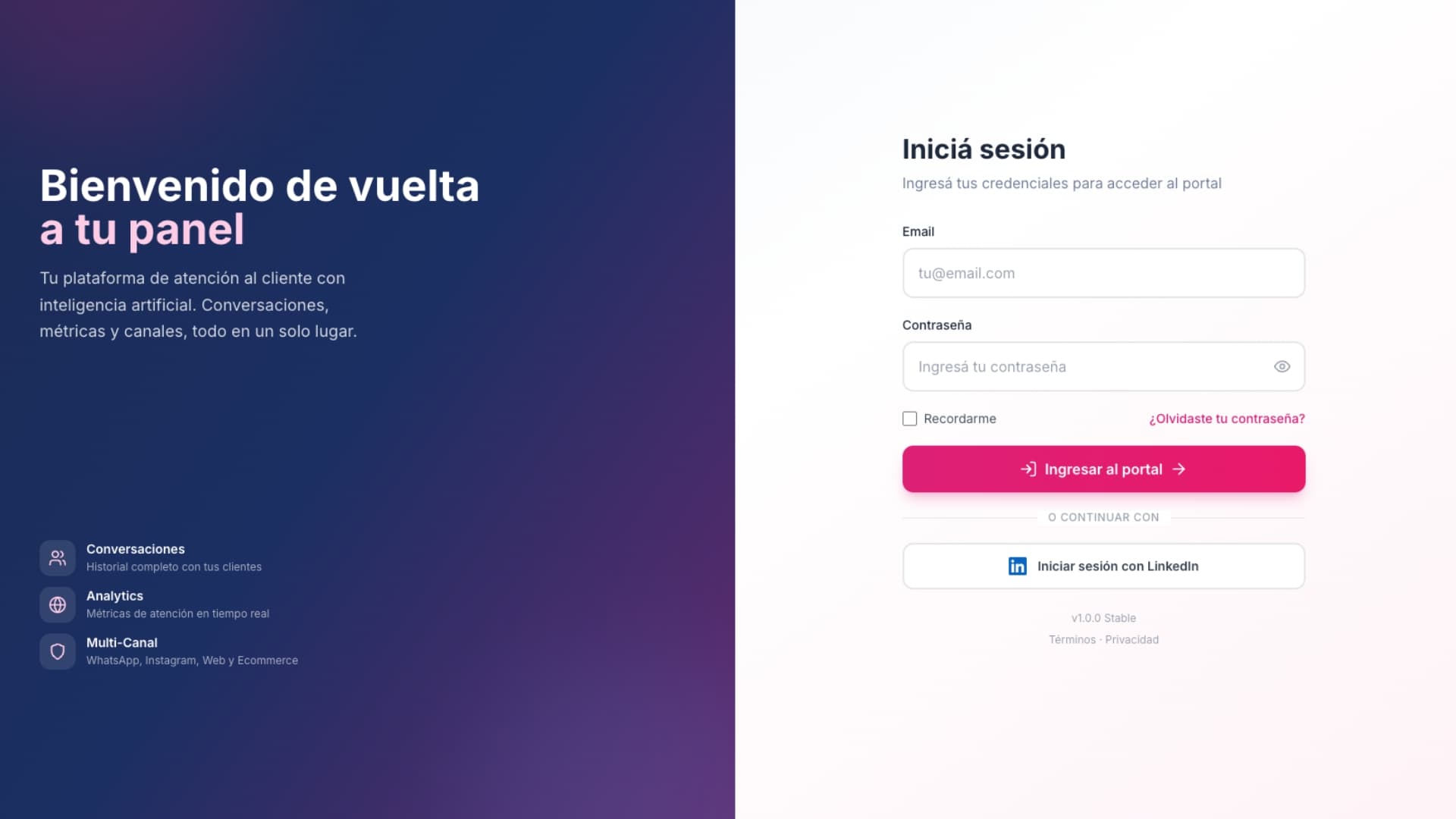 Dashboard Dini IA — Panel de control